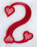 Valentine number 2 - 5 inch