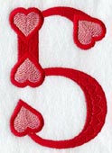 Valentine number 5 - 5 inch