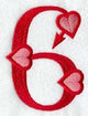 Valentine number 6 - 5 inch