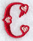 Valentine Letter C - 5 inch