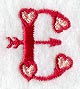 Valentine letter E - 5 inch
