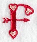 Valentine letter F - 5 inch