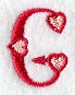 Valentine letter G - 5 inch