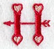 Valentine letter H - 5 inch