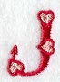 Valentine letter J - 5 inch