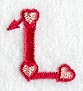 Valentine letter L - 5 inch