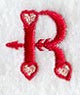 Valentine letter R - 5 inch