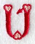 Valentine letter U - 5 inch