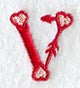 Valentine letter V - 5 inch