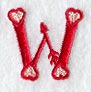 Valentine letter W - 5 inch