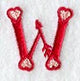 Valentine letter W - 5 inch