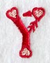Valentine letter Y - 5 inch