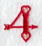 Valentine number 4 - 5 inch
