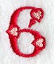 Valentine number 6 - 5 inch