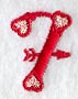 Valentine number 7 - 5 inch