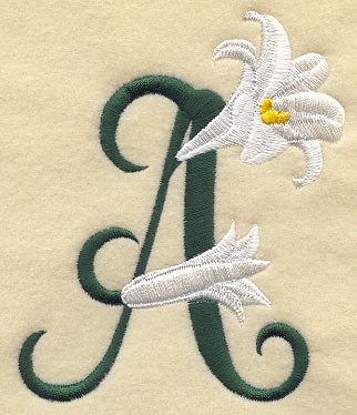 Easter Lily Letter A - 5 inch
