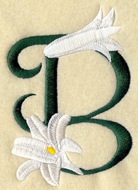 Easter Lily Letter B - 5 inch