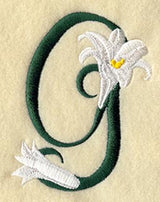Easter Lily Letter G - 5 inch
