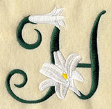 Easter Lily Letter H - 5 inch