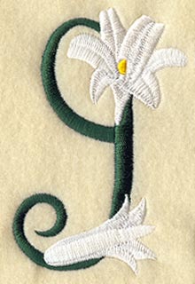 Easter Lily Letter I - 5 inch