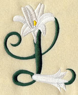 Easter Lily Letter L - 5 inch