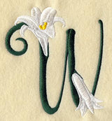 Easter Lily Letter W - 5 inch