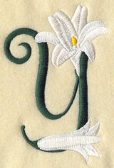 Easter Lily Letter Y - 5 inch