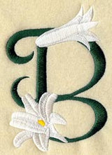 Easter Lily Letter B - 5 inch