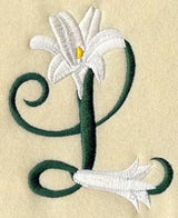 Easter Lily Letter L - 5 inch