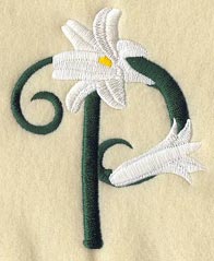 Easter Lily Letter P - 5 inch