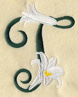 Easter Lily Letter T - 5 inch