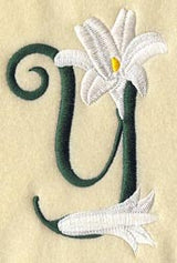 Easter Lily Letter Y - 5 inch
