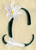Easter Lily Letter C - 5 inch