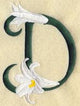 Easter Lily Letter D - 5 inch