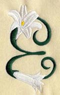 Easter Lily Letter E - 5 inch