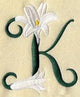 Easter Lily Letter K - 5 inch