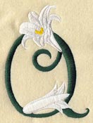 Easter Lily Letter Q - 5 inch