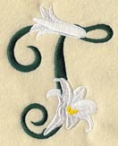 Easter Lily Letter T - 5 inch