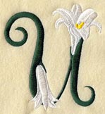 Easter Lily Letter U - 5 inch