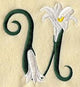 Easter Lily Letter U - 5 inch