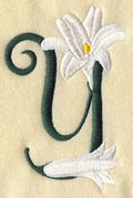 Easter Lily Letter Y - 5 inch