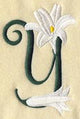 Easter Lily Letter Y - 5 inch