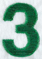 Plush Number 3 - 5 inch