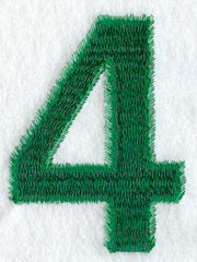 Plush Number 4 - 5 inch