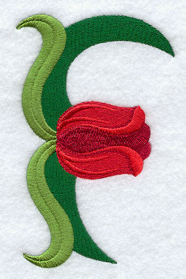 Tulip Letter F - 5 inch