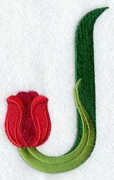 Tulip Letter J - 5 inch