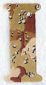 Camouflage Letter I - 5 inch