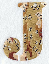 Camouflage Letter J - 5 inch