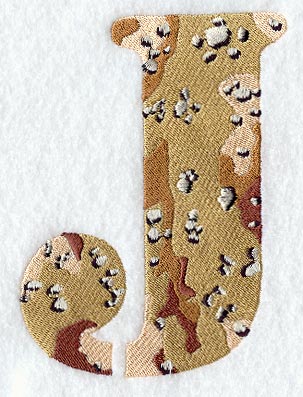 Camouflage Letter J - 5 inch