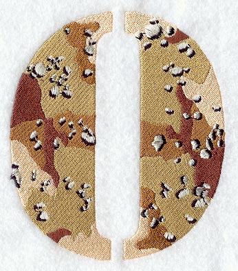 Camouflage Letter O - 5 inch